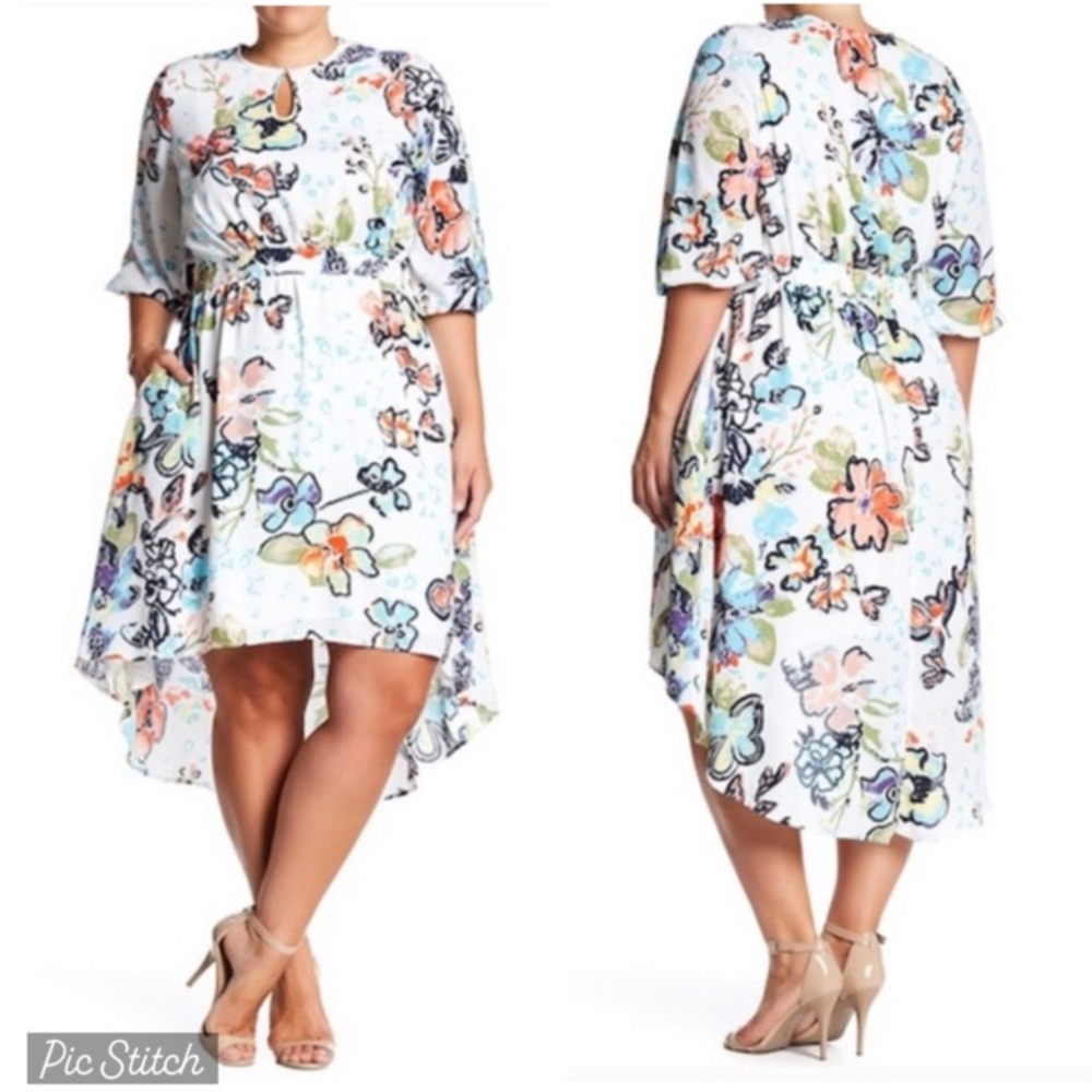 Melissa McCarthy Seven7 Plus Size 2x High Low Dress